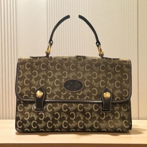 Celine Monogram Brown Satchel with COA - Picture 1 of 11